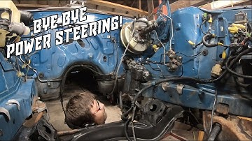 Toyota Supra:  Power to Manual Steering Conversion.