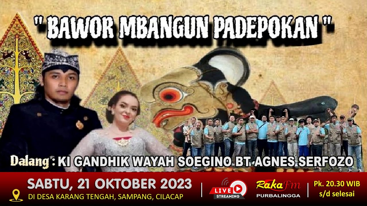 LIVE Wayang Kulit Banyumasan || Ki Gandhik Wayah Soegino Lakon Bawor Mbangun Padepokan 21-10-2023