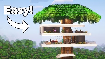 Minecraft: How to Build a MODERN Treehouse | Tutorial🏠