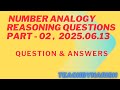 Number Analogy Reasoning Questions &amp; Answers part - 02 || Number Analogy #reasoning #number #shorts