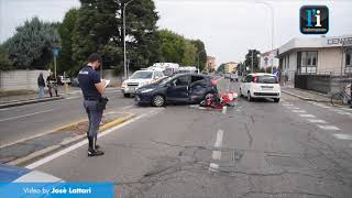 Vigevano: scontro auto-moto, tre feriti
