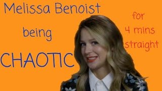 Melissa Benoist being a chaotic Queen for 4 minutes straight