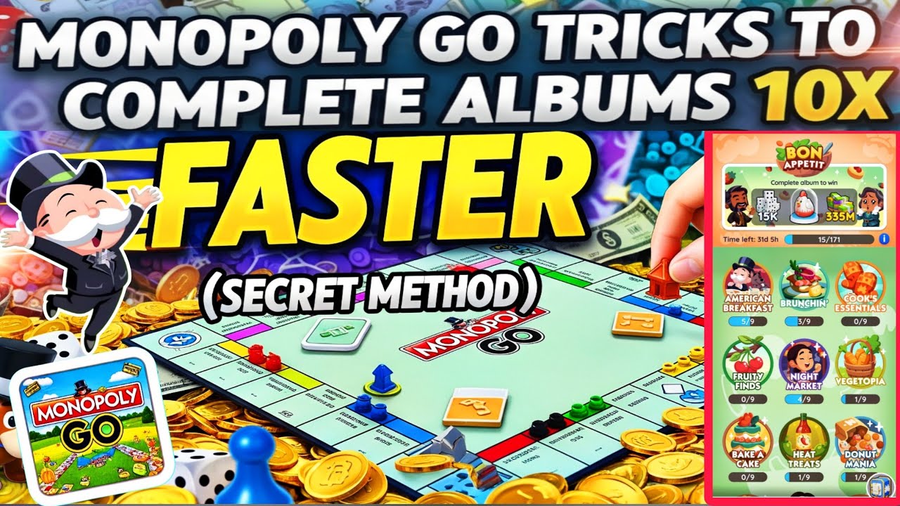 Monopoly Go Sticker tricks to Complete Albums 10X Faster (Secret Method) 