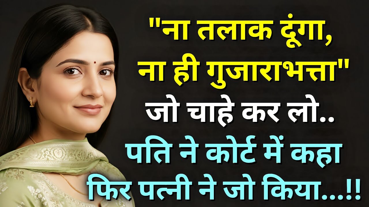 ना तलाक दूंगा, ना गुज़ारा भत्ता! पति ने कोर्ट में कहा, फिर पत्नी ने जो किया… सब हैरान रह गए!