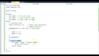 Using an Exception Handler in a Class