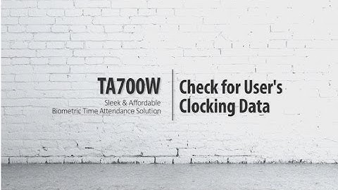 CHECK FOR USER’S CLOCKING DATA