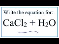 Dissolving CaCl2 in Water Concepts