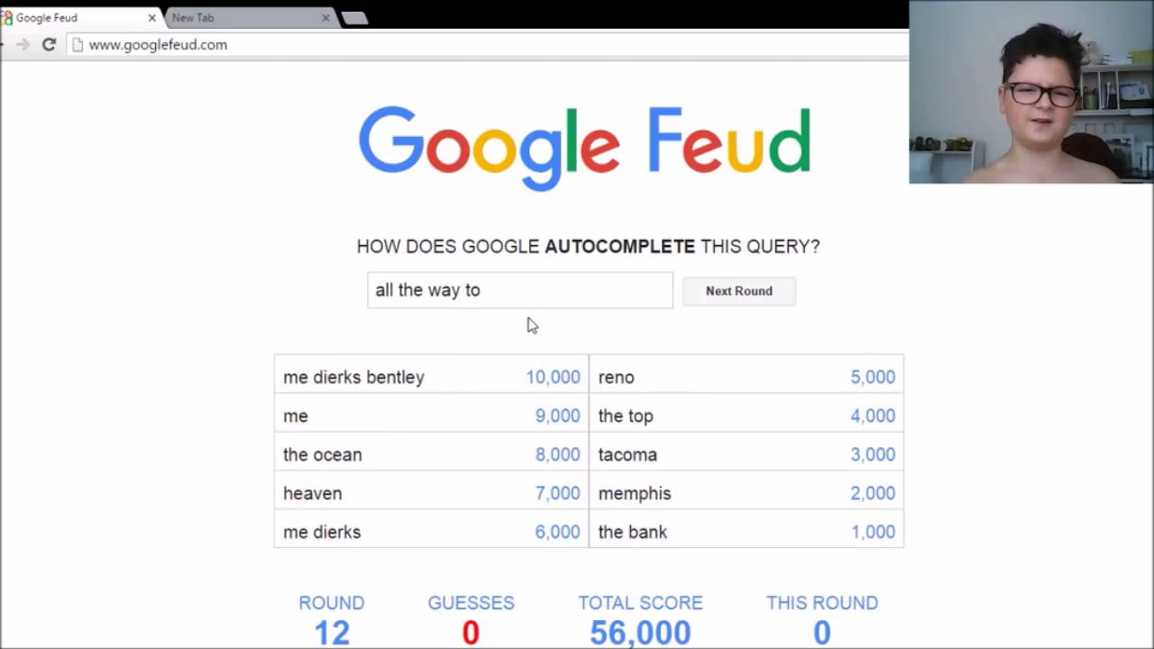 So we played google feud - guessing the top 10 searches of stephen