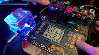 circuit bent SPEAK AND MATH vs homebrew LIGHT DELAY