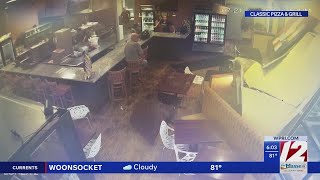 Security footage shows car crashing into Bristol pizza restaurant