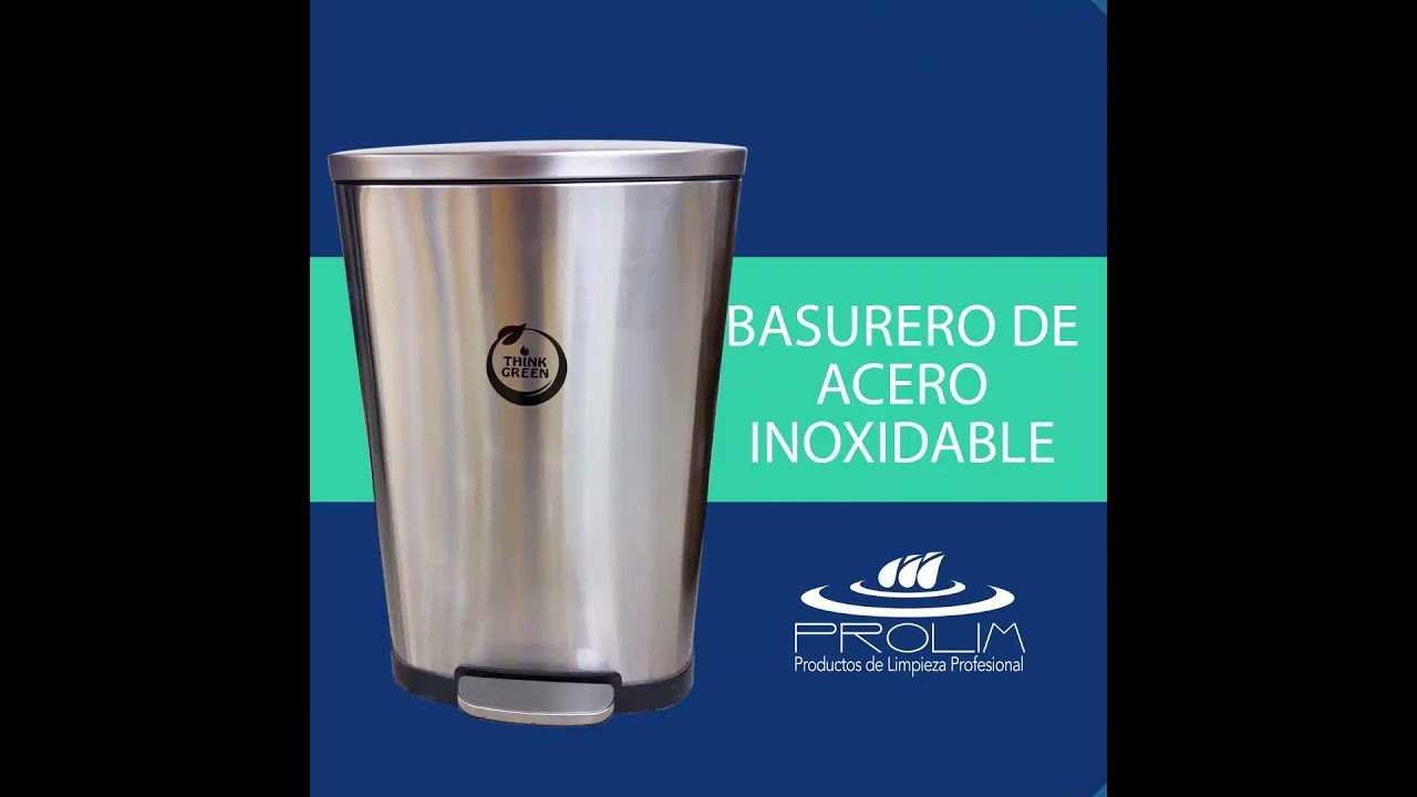 Basurero Acero Inoxidable Think Green