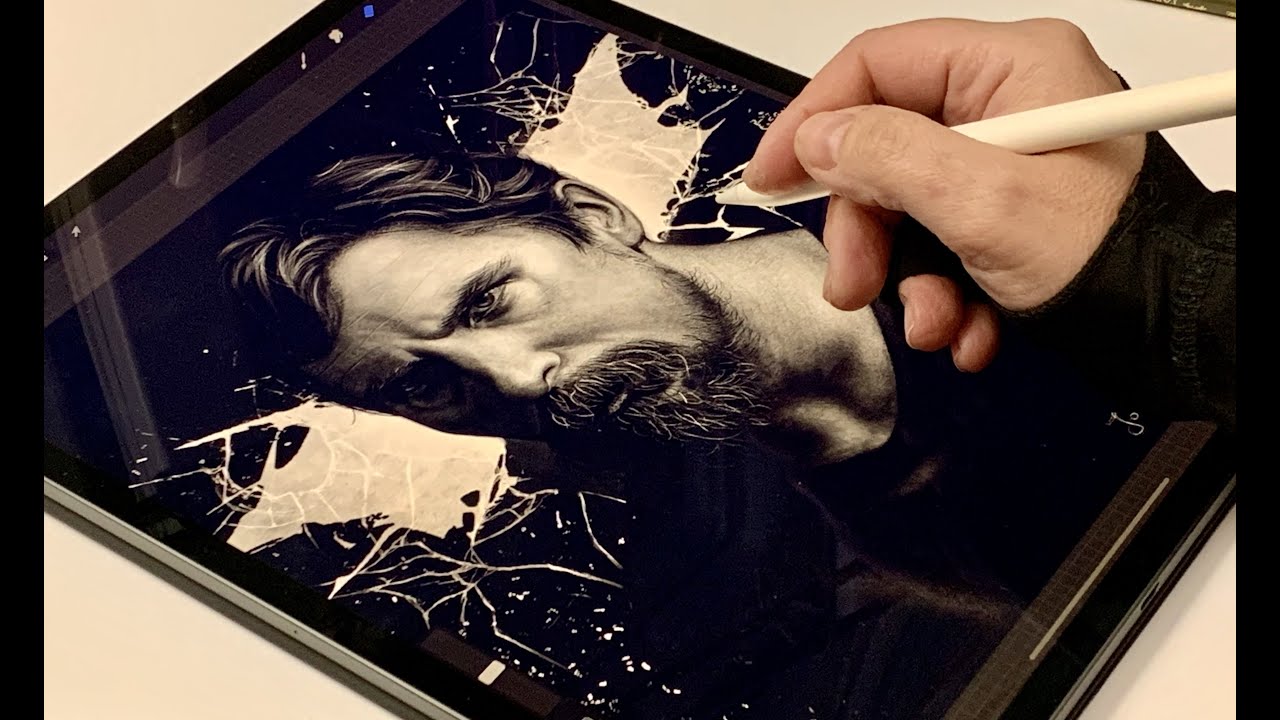 Drawing Christian Bale (Batman) | iPad Pro | Apple Pencil | procreate