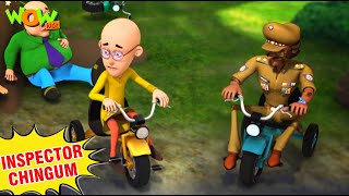 motu patlu tricycle race participate hindi cartoon inspector chingum spot