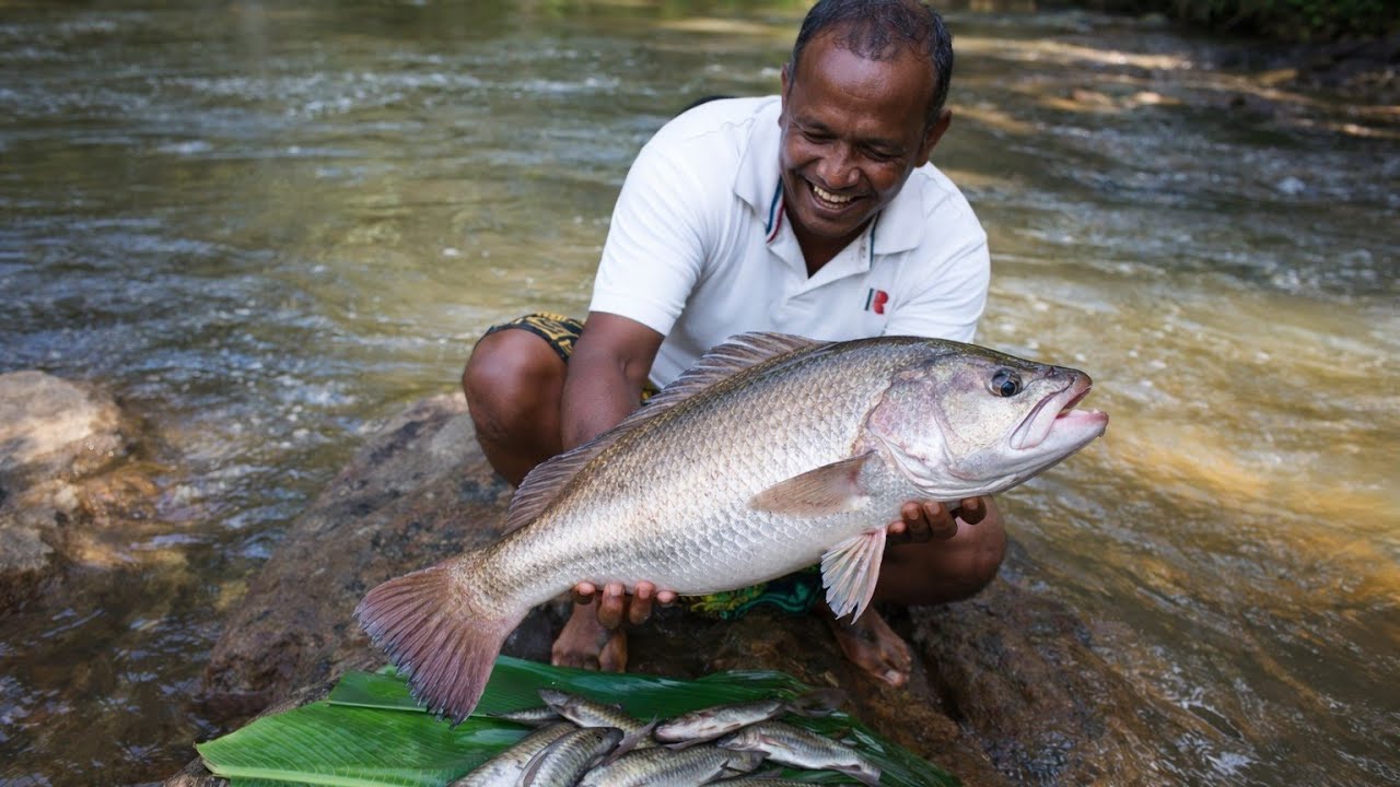 Village-style, delicious lake fish curry from the river