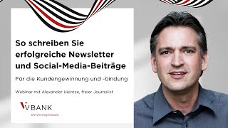 So schreiben Sie erfolgreiche Newsletter und Social-Media-Beiträge | Webinar