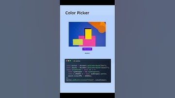 javascript color picker #javascript #shorts #short