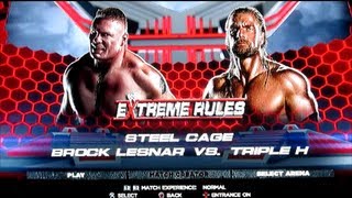 WWE '13: Extreme Rules 2013 - Triple H Vs. Brock Lesnar (Steel Cage)