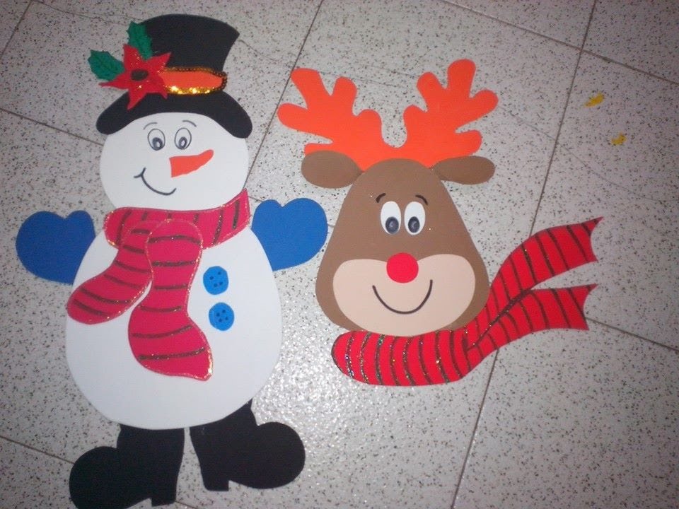 muneco de nieve en foami