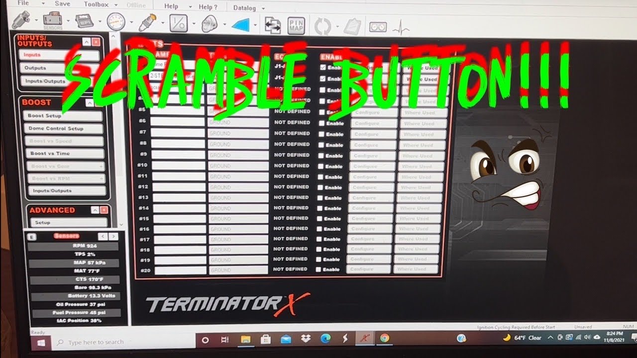 How to Set Up a SCRAMBLE TURBO BUTTON in Holley Terminator Holley HP EFi scramble Holley