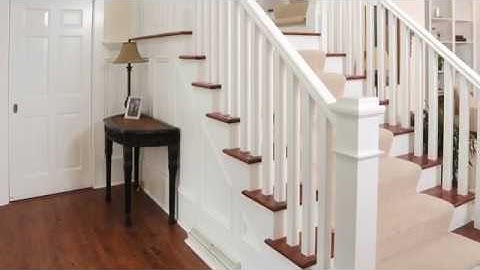 Square Top Balusters on Open Tread Stair Installation
