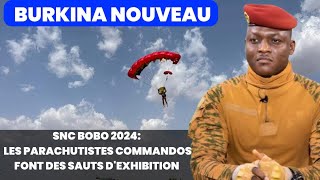 SNC Bobo 2024: les parachutistes commandos font des sauts d'exhibition