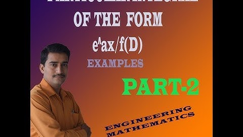 PARTICULAR INTEGRAL TYPE-1 (PART-2) || 15MAT21 (PART-6) || 15MATDIP41 (PART-20)