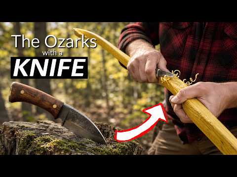 Making a Primitive BOW & ARROW using only a KNIFE! (The Old Ozark Way)