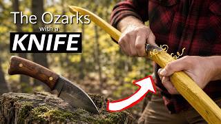 Making a Primitive BOW & ARROW using only a KNIFE! (The Old Ozark Way)