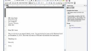 MS Word 2003 Mail Merge Pt 2