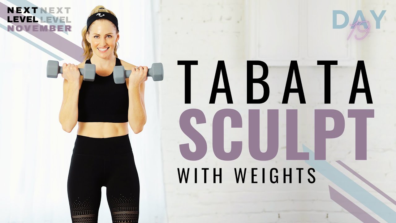 40 Minute Tabata Sculpt with Weights Workout - YouTube