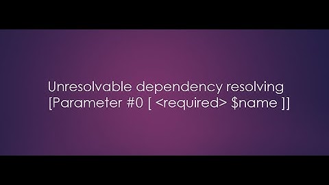 Unresolvable dependency resolving