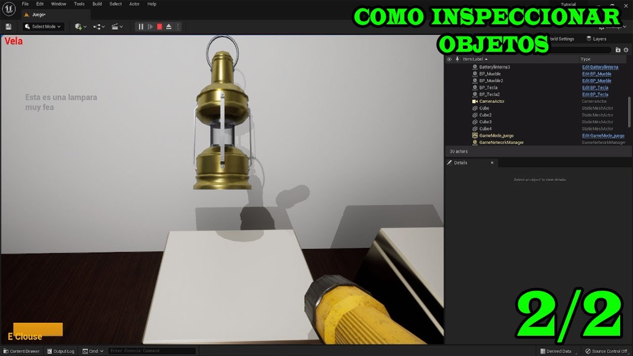 COMO INTERACTUAR/INSPECCIONAR OBJETOS Parte 2/2 EN UNREAL ENGINE 5 UE5 ...