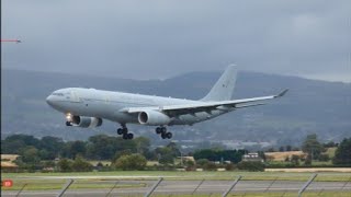 RAF Voyager aircraft inbound Glasgow airport