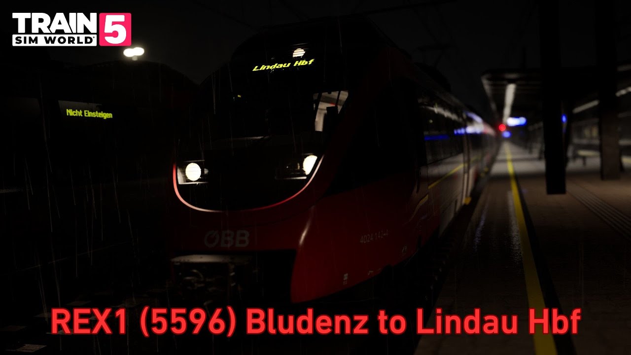 REX1 (5596) Bludenz to Lindau Hbf - S-Bahn Vorarlberg - 4024 - Train Sim World 5