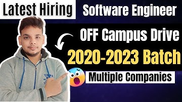 Freshers Recruitment Job Drive 2020/2021/2022/2023 Batch | Latest Hiring | OFF Campus Drive 2023