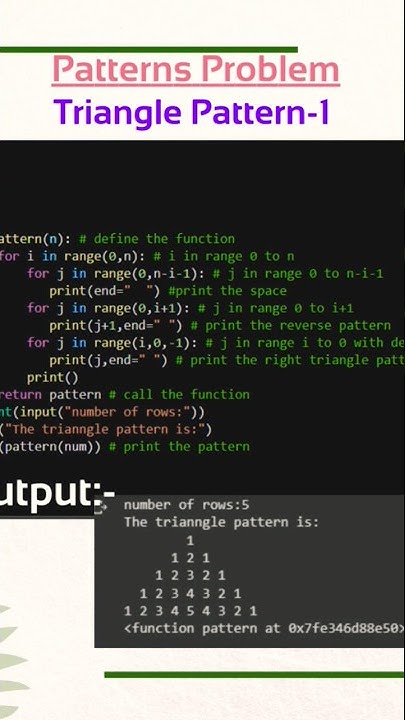 Patterns problem part-4 #python #patterns #pythonprogramming#pythoncode ...