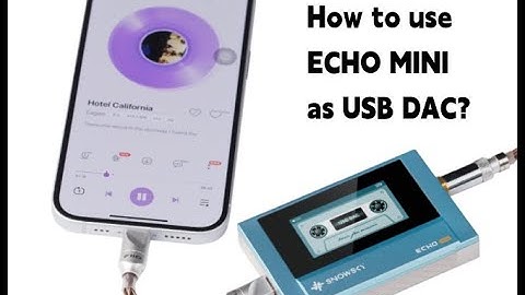 How to use the Snowsky ECHO MINI as USB DAC?