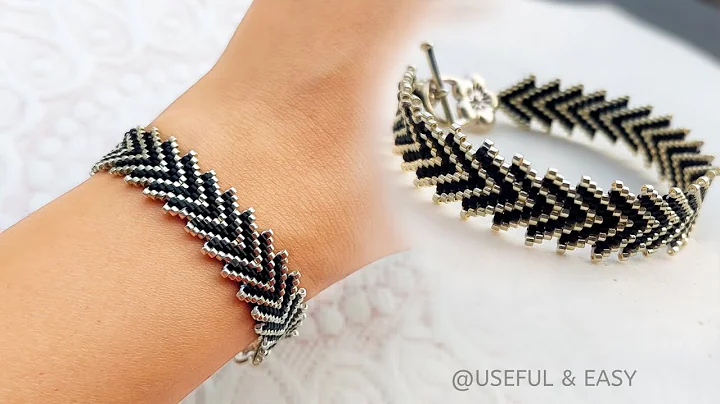 EASY BRICK STITCH BRACELET TUTORIAL☆BRACELET MAKING WITH BEADS☆Useful & Easy