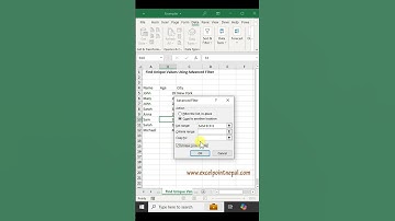 Find Unique Values Using Advanced Filter