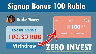Birds-Money - New Ruble Cloud Mining Site 2020 | Signup Bonus 100 Rub Live Payment Proof Zero Invest
