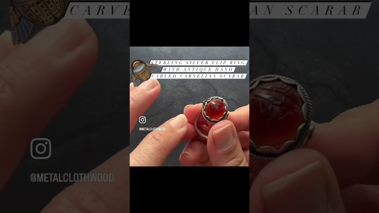 One-of-a-Kind Spinning Scarab Ring 