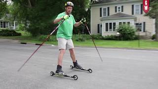 Roller Ski Stopping Techniques with Speedy from Gear West