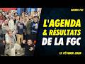 L'AGENDA FGC & LES RÉSULTATS DE LA SEMAINE - 13 FÉVRIER 2026