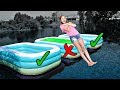 TRUST FALL!!  Don't Choose the Wrong Pool Challenge😰😬 || Taylor & Vanessa