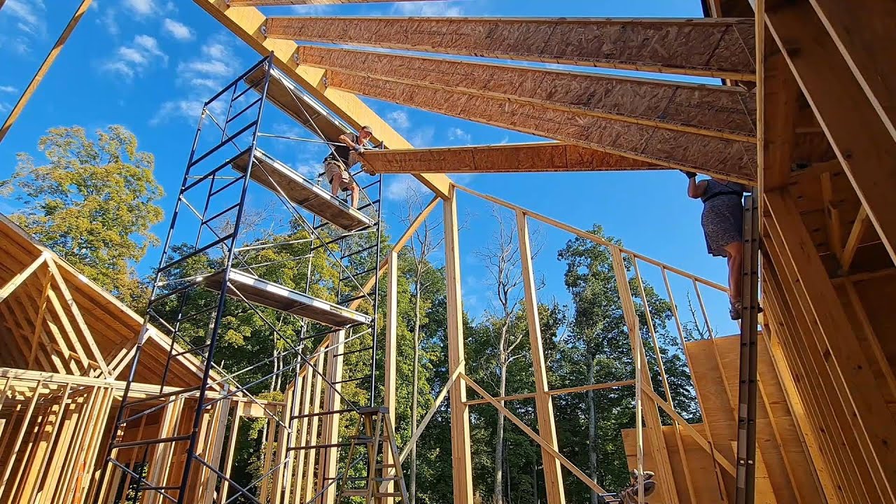 Hanging Rooftop Hanging Rafters Over The Great Room Roof | What Method of Lifting Them ...