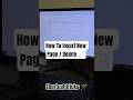 MS Word Shortcut: Page Insert &amp; Delete in Seconds 🔥 | No Mouse Trick 😳 #wordtricks #msoffice #word