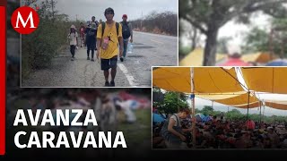 Más de 2,500 migrantes de la "Caravana de Jesucristo" llegan a Zanatepec en su ruta hacia EU