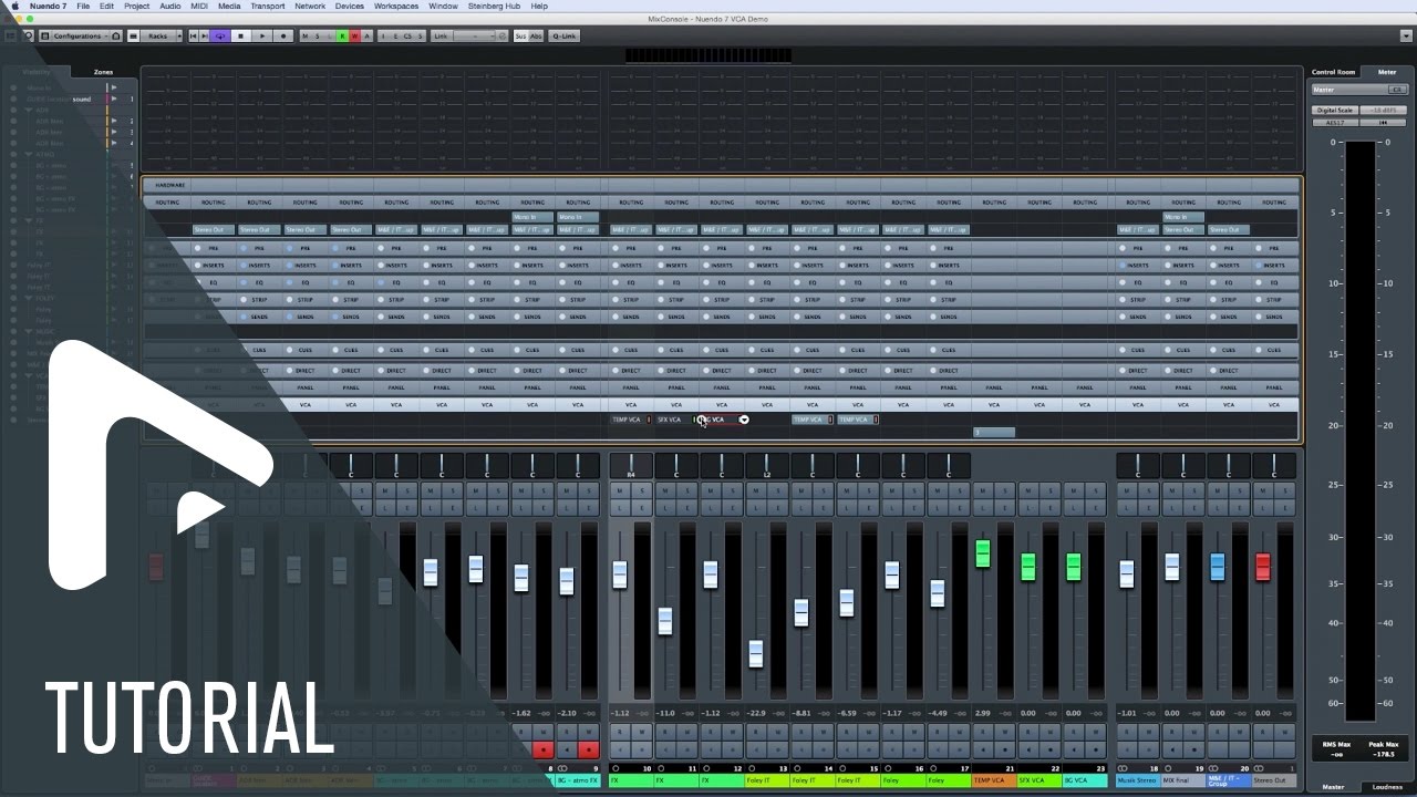 VCA Faders in Nuendo New Features in Nuendo 7 YouTube