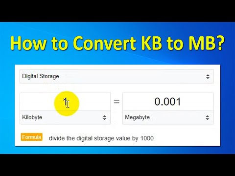 How to Convert KB to MB | How to KB to MB Conversion | KB to MB Conversion | ADINAF Orbit