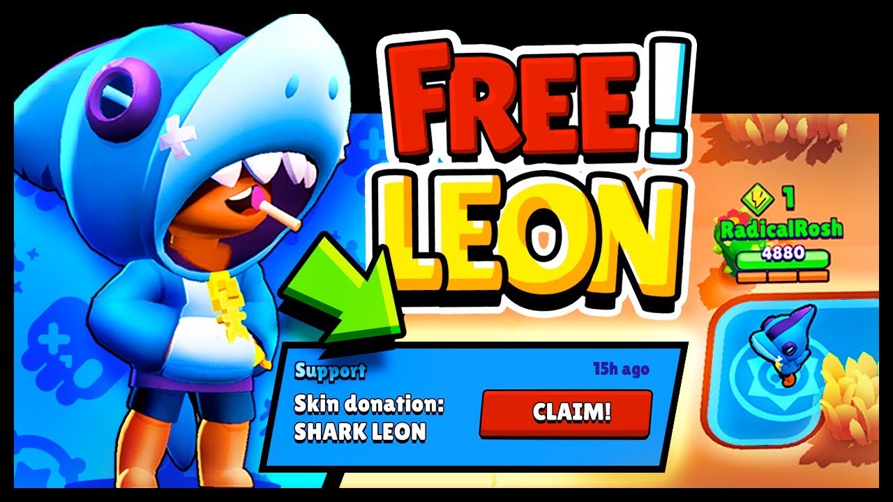 Unlock Free Legendary And Shark Leon In Brawlstars Winbrawlskins Youtube